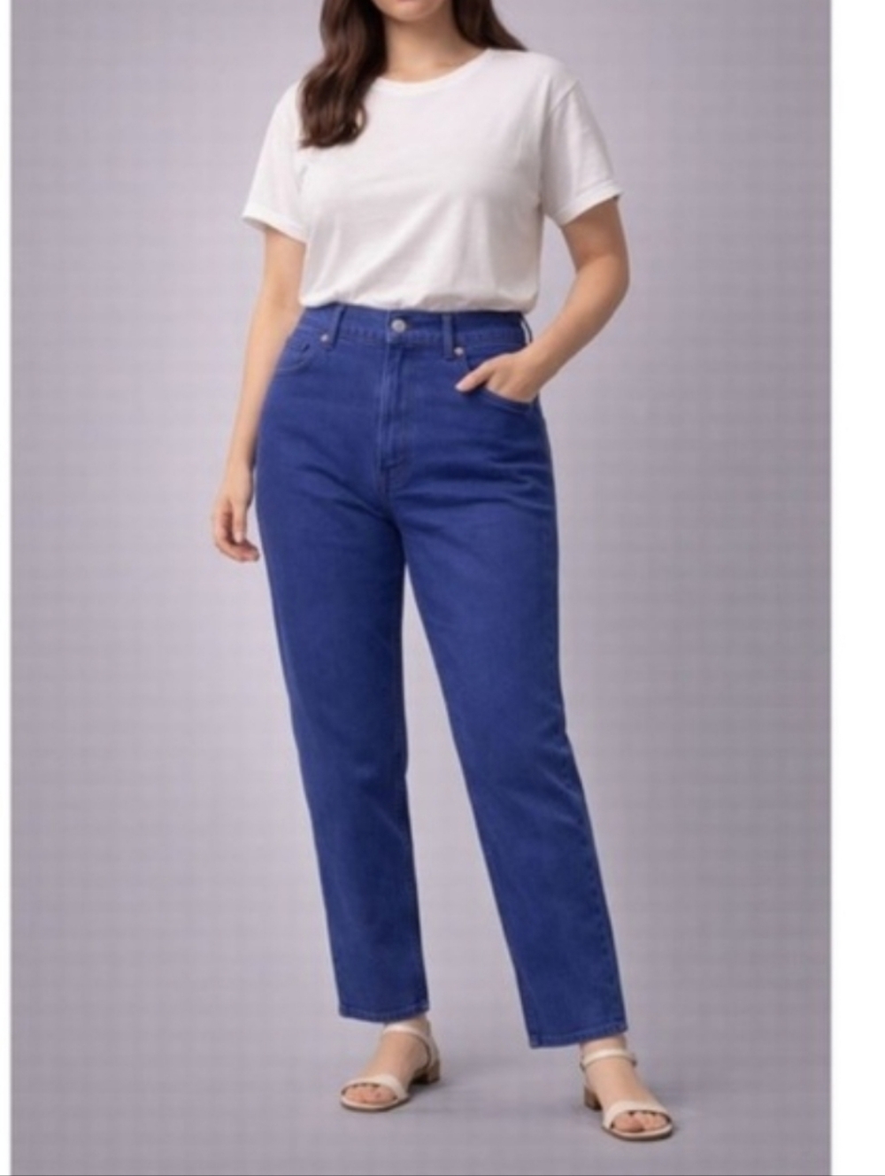 NEW Everlane The Way High High-Rise Straight Jeans in Blue 27 Tall - Picture 2 of 11